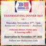 📢 THANKSGIVING DINNER by Bordeaux-USA 🦃