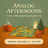 Analog Afternoon - Board Games Social for Introverts