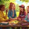 Evening Women Cards Games Social