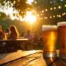 Beer Garden and Sunset