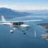 Over Switzerland in the Private Airplane