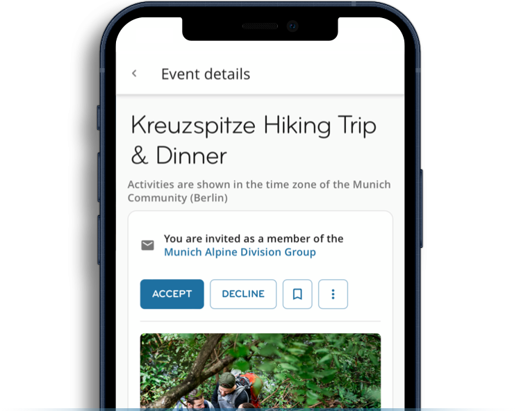 Join events & start connecting